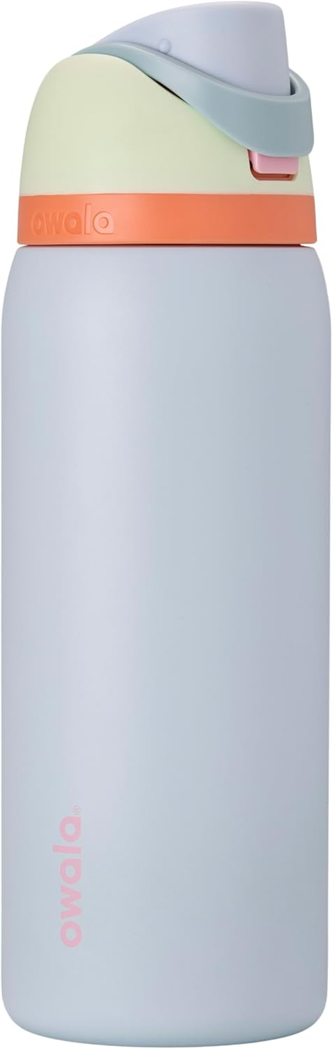  Owala FreeSip Insulated Stainless Steel Water Bottle With Straw For Sports, Travel, And School BPA Free Sports Water Bottle, 32 Oz, Beach House